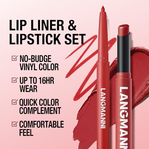 Jolilab Rosewood Allure Lip Makeup Set 6Pcs - 3 Lip Liners & 3 Matte Lipsticks