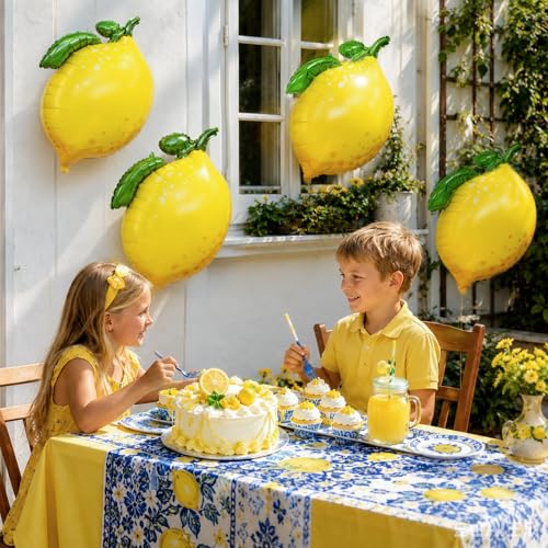 Lemon Foil Balloons for Bridal Showers & Summer Parties