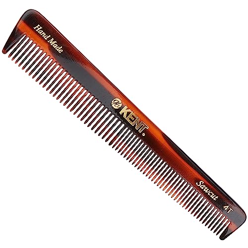 Kent 4T 6 Inch Double Tooth Comb - Fine and Wide Tooth Grooming Comb