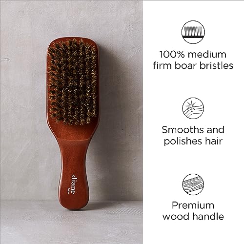 Diane Premium Boar Bristle Wave Brush for Men - Medium Bristles
