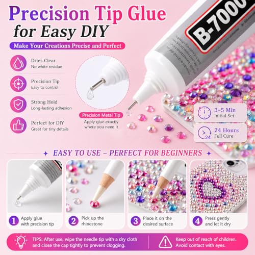 Complete 40 Colors Bedazzling Kit with 40000 Rhinestones & Tools