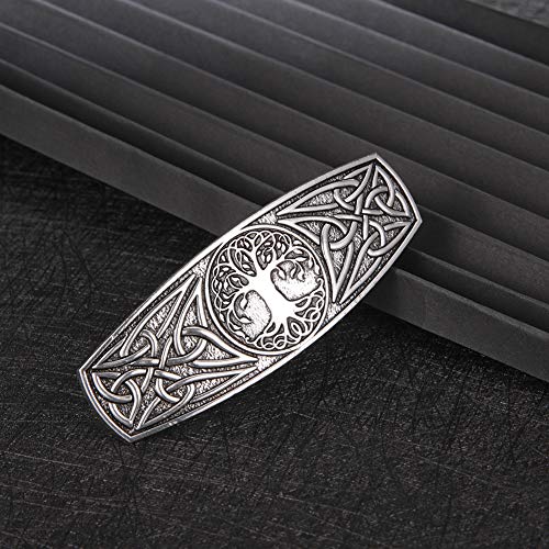 TEAMEER Vintage Celtic Knot Hair Clip - Elegant Metal Barrettes for Women