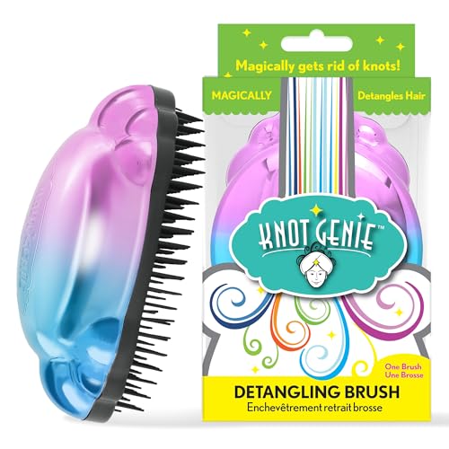 Knot Genie Detangling Brush - Painless Hair Detangler for Kids & Adults
