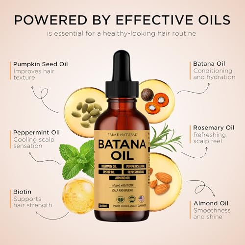 PRIME NATURAL Biotin Hair Oil - Rosemary & Pumpkin Seed Blend 2oz