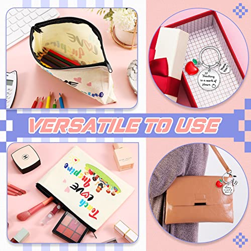 MTLEE 16-Piece Teacher Appreciation Gift Set with Makeup Bags & Keychains