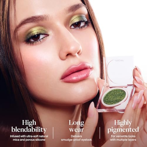 Joocyee Single Eyeshadow, High Adherence White Matte Eyeshadow Smooth