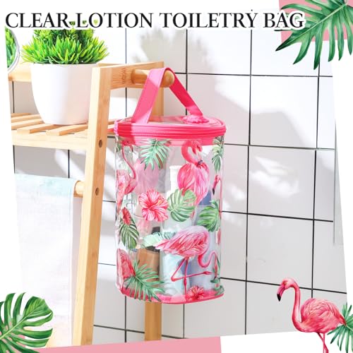 Sanwuta Flamingo Clear Toiletry Bag for Travel & Sunscreen Gift