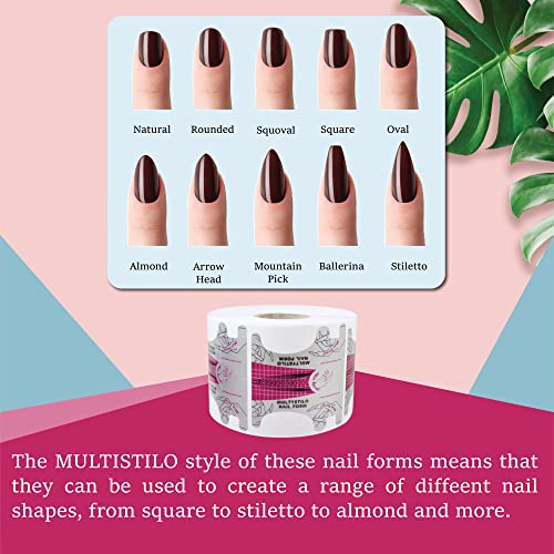 Mia Secret Multistilo Nail Forms - 500 PCS Sculpting Guide Stickers