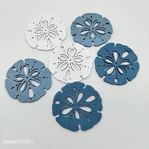 36Pcs Wooden Beach Ornaments - Starfish & Shells for DIY Decor