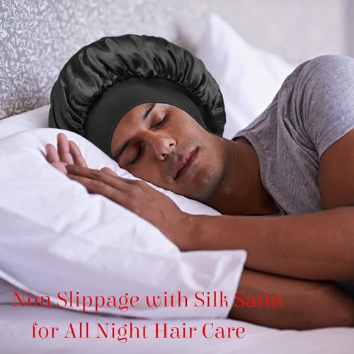 Vidsel 2-Pack Reversible Satin Sleep Bonnet for Hair Protection