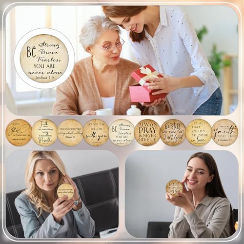 36 Pcs Mini Bible Verse Compact Mirrors - Christian Inspirational Gifts