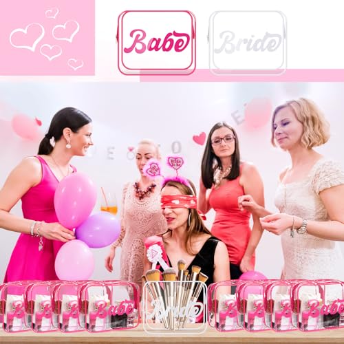 Bride Clear PVC Makeup Bag - Waterproof Bachelorette Party Cosmetic Pouch