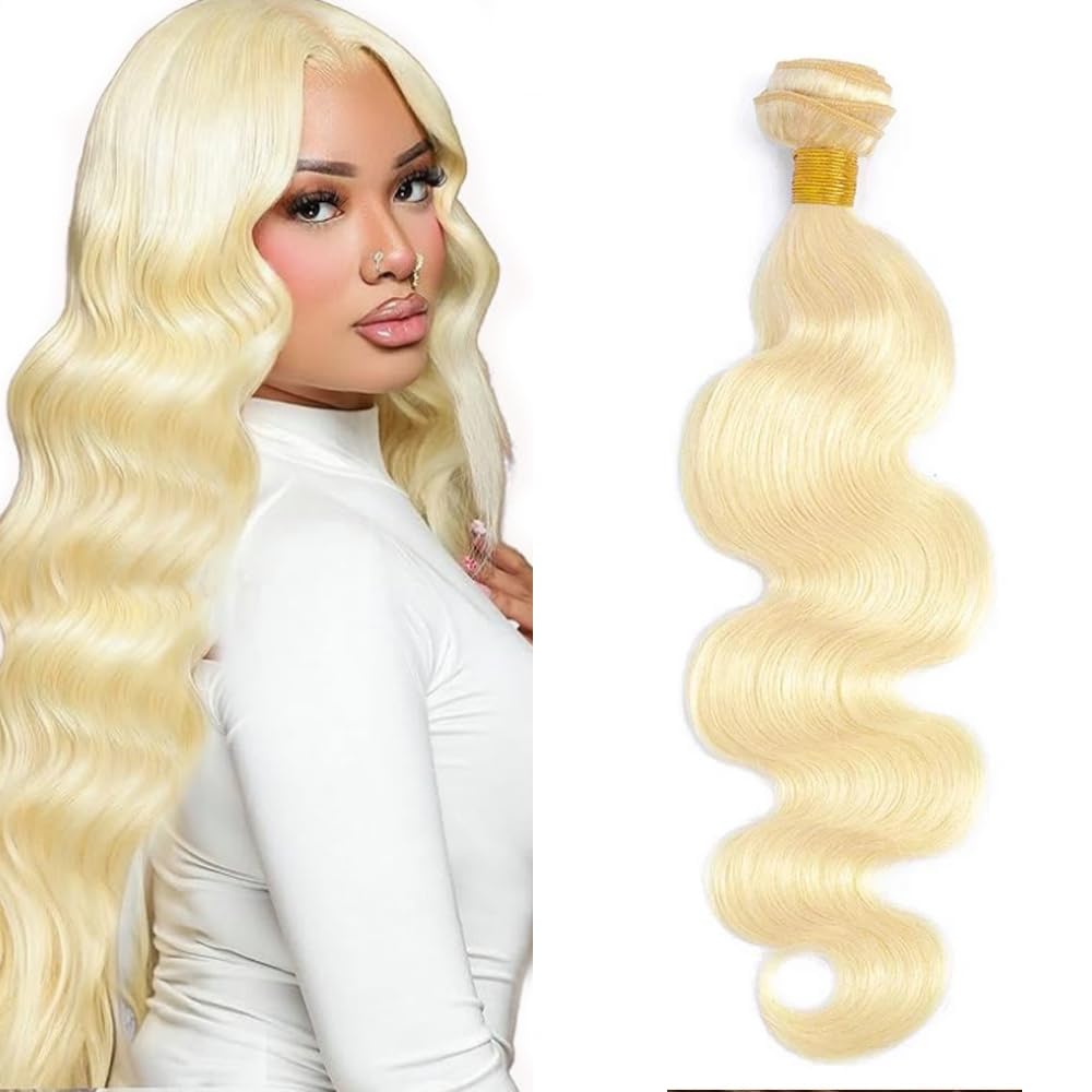 Blonde Bundles Human Hair 613 Body Wave Bundles 22 inch 55g Double Weft 8A Grade 613 Blonde Body Wave Bundle Human Hair Extensions