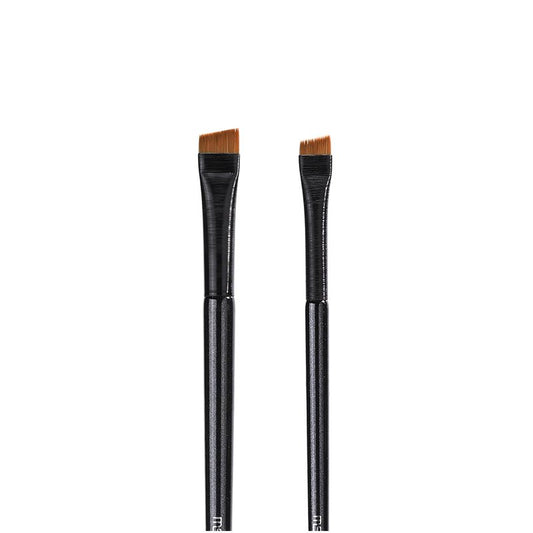 Fine Angled Eyeliner Brushes, MSQ Eye Liner brush, 2pcs Angled Eyebrow Brushes Set Ultra Thin Eyeliner Brush Synthetic Bristles Eye Makeup Tool