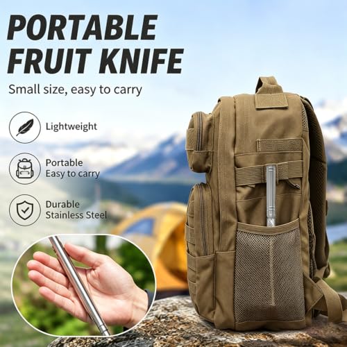 Quanqiuyi Portable Stainless Steel Mini Knife - 9.5 Inch Multi-Tool