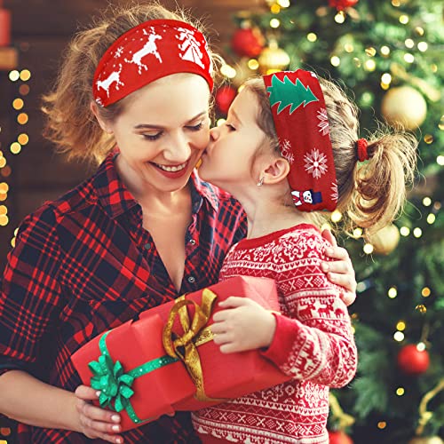 Jutom 12 Pcs Christmas Twisted Turban Headbands, Festive Elastic Hair Wraps