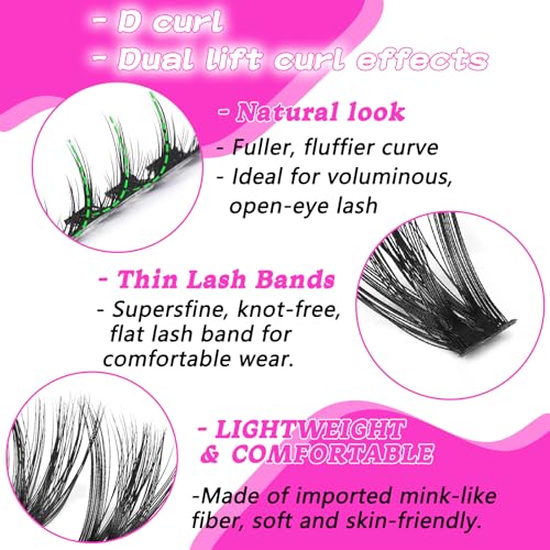 OOPPOO Lash Clusters Eyelash Extensions 100D+100D Thick Volume Mink Lashes
