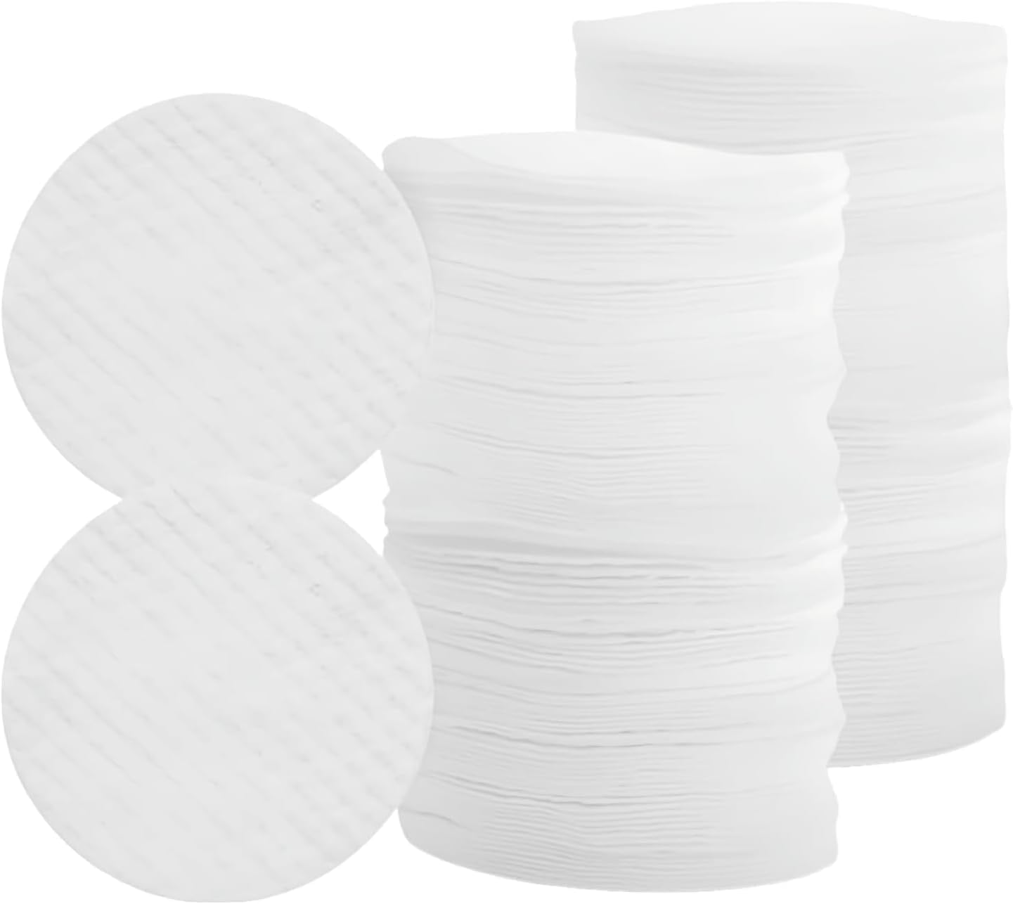 White Soft Facial Cleansing Pads - 100 Disposable Round Non-Woven Cotton Pads | 2.36 Inches for Makeup Removal & Skin Care