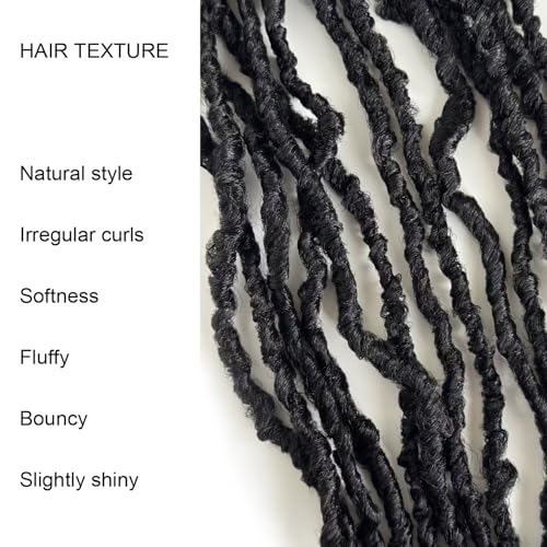 RAYIIS 36 Inch Fake Locs Crochet Hair - 8 Pack Middle Size Synthetic Braids