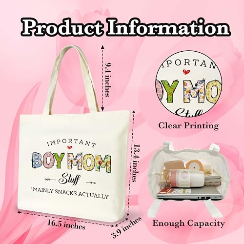 Boy Mom Tote Bag - Stylish Canvas Gift for Mother's Day