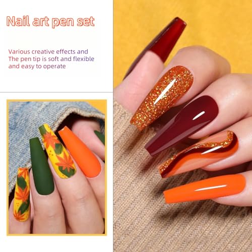 Nail Art Tool Set - 5 Dotting Tools & 5 Liner Brushes for Professionals