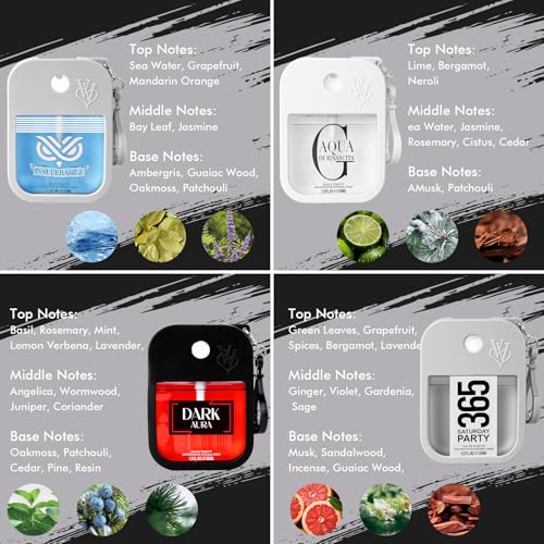 OFUN Men's Cologne Gift Set - 4x35ml Long-Lasting Eau de Parfum