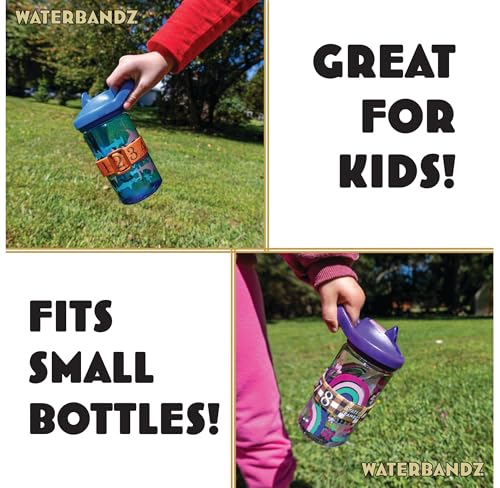 WaterBandz Hydration Tracker Bands - Set of 2 for Water Bottles & Cups