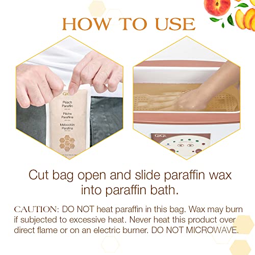 GIGI Peach Paraffin Wax with Aloe Vera for Softening Skin