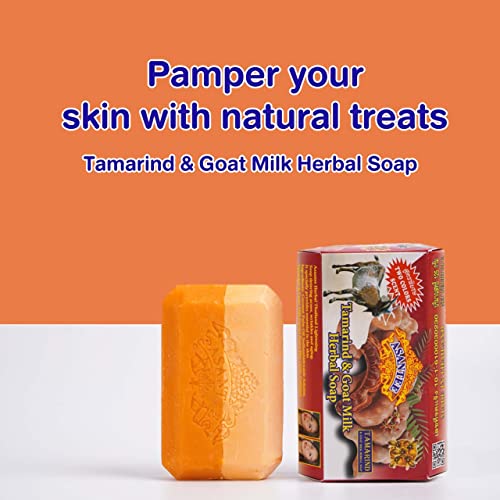 ASANTEE Tamarind & Goat Milk Herbal Soap Bar 125g, 4.38oz Pack of 1