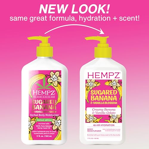 Hempz Sugared Banana & Vanilla Blossom Body Lotion, 17 oz