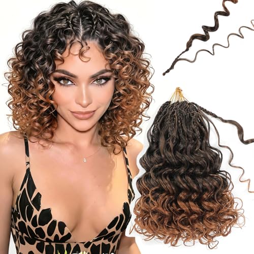 GoGo Curl Crochet Hair 10" Short Beach Curls - 8 Packs (#1B/30)