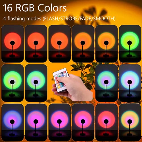 16 Color RGB Sunset Projector Lamp - Romantic LED Light for Bedroom & Parties