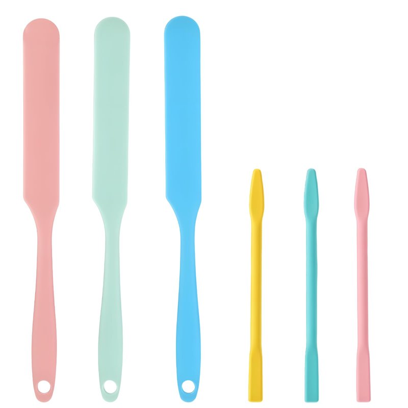 6PCS Non Stick Wax Spatulas Set, Silicone Waxing Sticks Hair Removal Sticks Applicator, Large Reusable Hard Wax Scraper, Eyebrow Waxs Stick For Home Salon Body Use Mixing Scraping Spreading