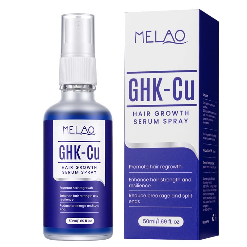 GHK-Cu Copper Peptide Hair Growth Serum - Strengthens Hair & Scalp, Reduces Thinning | 1.69 fl oz