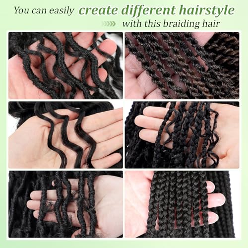 14-Inch Burgundy Deep Wave Crochet Hair - 2 Packs for Boho Braids