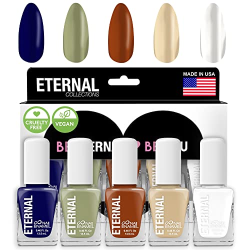 Eternal Nail Polish Set, Earth Tones 5-Piece Long Lasting Quick Dry Kit