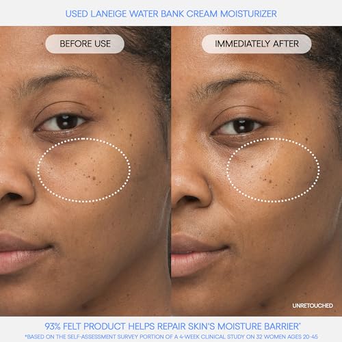 LANEIGE Water Bank Blue Hyaluronic Cream Mini 0.67 oz - Hydrating Face Moisturizer with Squalane & Ceramide