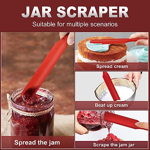 Walfos Silicone Jar Spatula Set - Heat Resistant, BPA Free, 2pcs