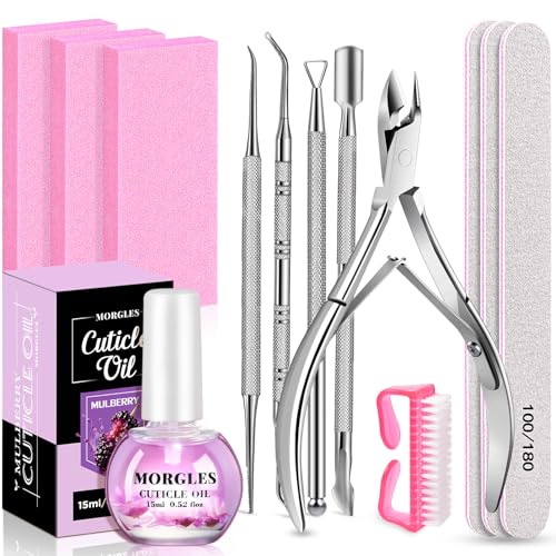 MORGLES 13-Piece Nail Care Kit for Manicure & Pedicure