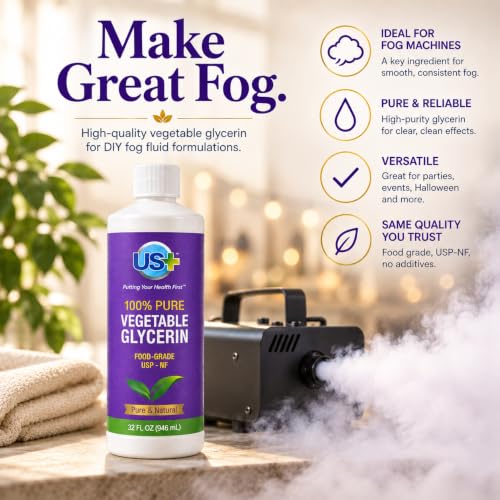 US+ Vegetable Glycerin 32 Fl Oz Food Grade USP Pure for DIY & Personal Care