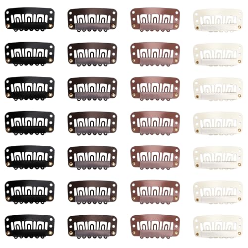 32pcs U-Shaped Wig Clips - Durable Metal Snap Comb Clips