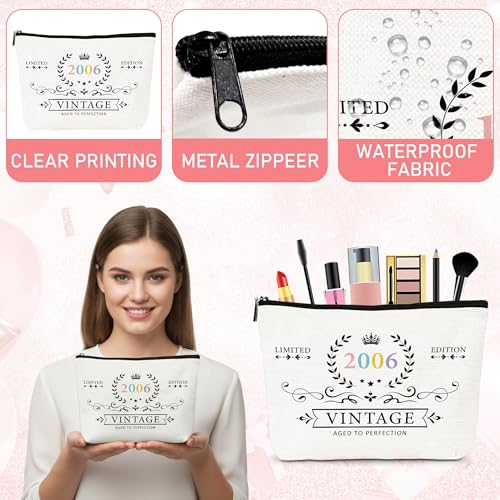 Sitsink 20th Birthday Gifts for Women - Vintage Limited Edition Gift Set with Tote, Makeup Bag, Tumbler & Card