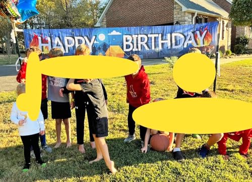 Large Camping Birthday Banner - 9.8 x 1.6 ft Outdoor Decoration
