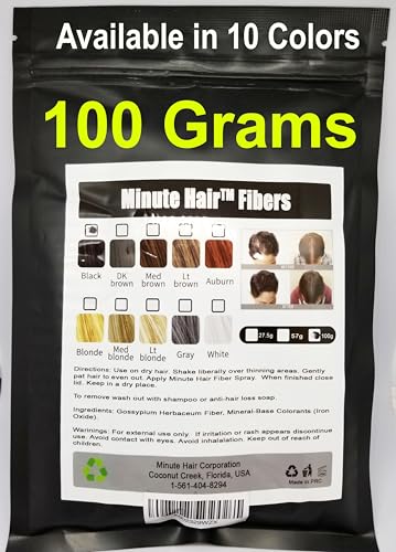 Minute Hair Dark Brown Hair Fibers Refill Bag 100g for Thinning Hair