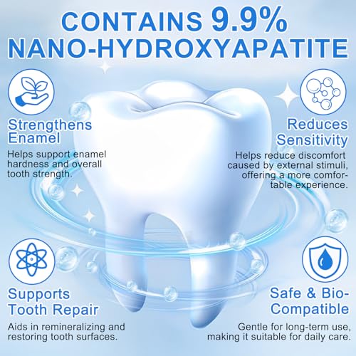 Hydroxyapatite Toothpaste 2 Pack - 4.23 Fl Oz for Enamel Protection