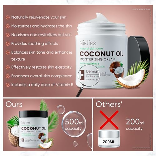 Nielies Coconut Oil Moisturizing Cream for Skin & Body - Variation 1