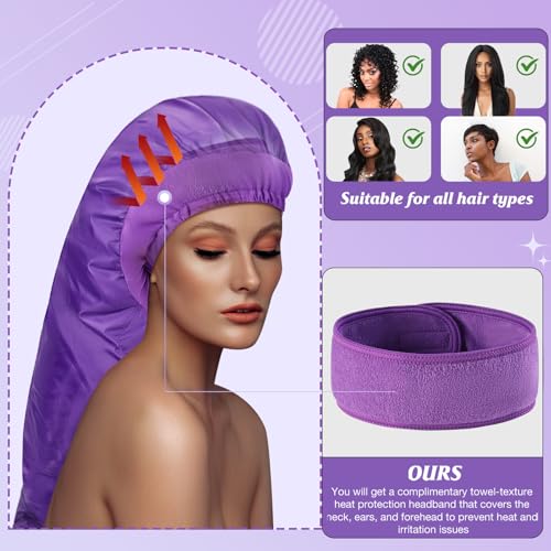 Amzpic XXXL Bonnet Hair Dryer Attachment with Heat-Protection Headband