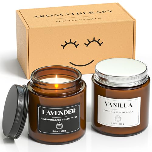 NORVENCE Premium Scented Candle Gift Set - Stress Relief & Relaxation