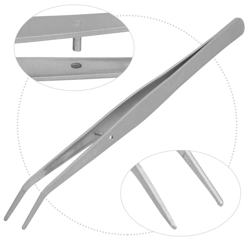 Curved Tweezers for Sewing Machine, Stainless, 6 1 Inch, 5 Pack, Tool