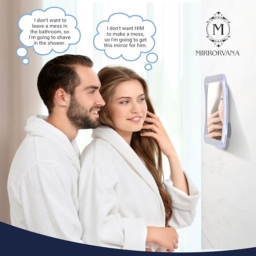 MIRRORVANA Fogless Travel Shower Mirror - Clear 5.3" x 5.3"
